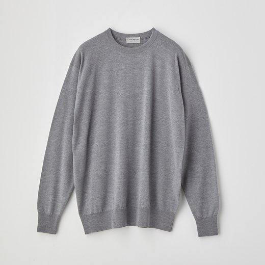 クルーネック長袖ニットプルオーバー | A4543 | 24G SWEATER SERIES 詳細画像 SILVER 1
