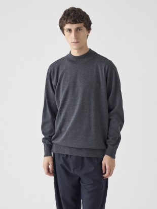モックネック長袖ニットプルオーバー | A4546 | 24G SWEATER SERIES