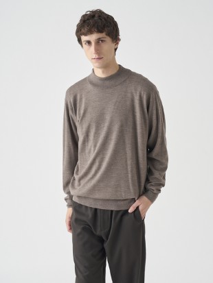 モックネック長袖ニットプルオーバー | A4546 | 24G SWEATER SERIES