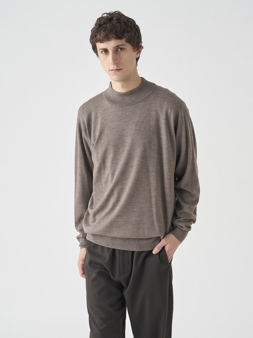 モックネック長袖ニットプルオーバー | A4546 | 24G SWEATER SERIES 詳細画像 MUSHROOM 1