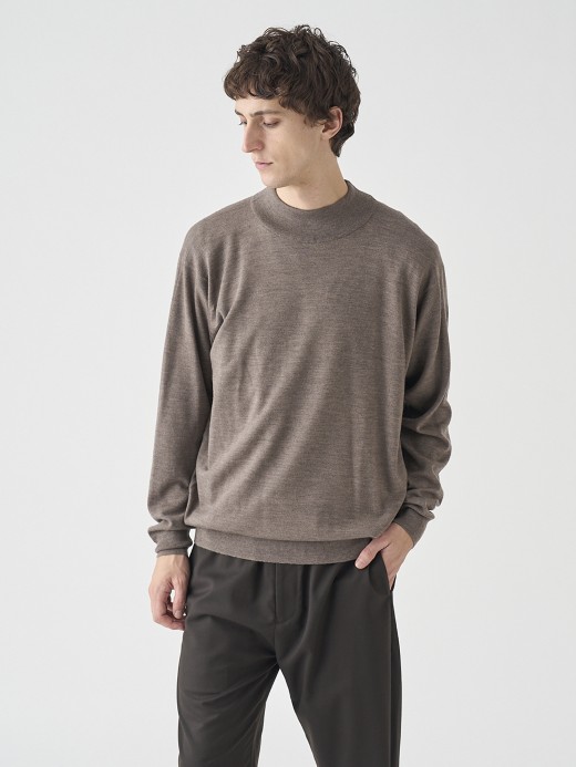 モックネック長袖ニットプルオーバー | A4546 | 24G SWEATER SERIES 詳細画像 MUSHROOM 2