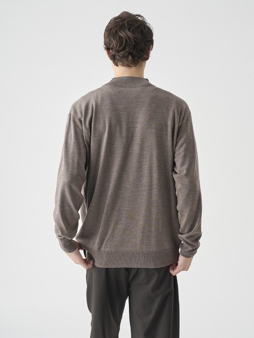 モックネック長袖ニットプルオーバー | A4546 | 24G SWEATER SERIES 詳細画像 MUSHROOM 7
