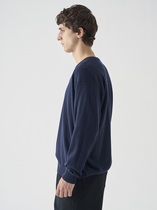 Vネック長袖ニットプルオーバー | A4546 | 24G SWEATER SERIES 詳細画像 MIDNIGHT 6