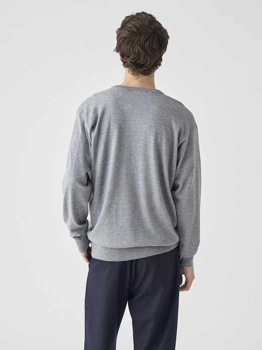 Vネック長袖ニットプルオーバー | A4546 | 24G SWEATER SERIES 詳細画像 SILVER 6