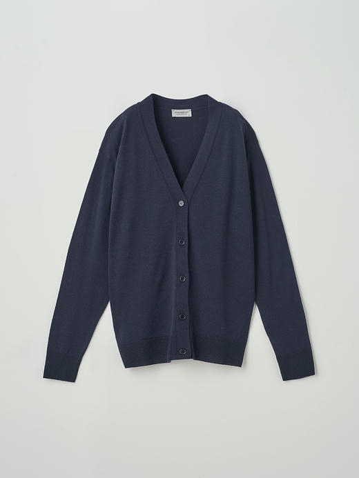 Ｖネック長袖ニットカーディガン | A4664 | 30G COMMON FIT 詳細画像 MIDNIGHT 1