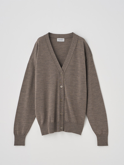Ｖネック長袖ニットカーディガン | A4664 | 30G COMMON FIT 詳細画像 MUSHROOM 2
