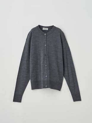 クルーネック長袖ニットカーディガン | A4670 | 30G COMMON FIT