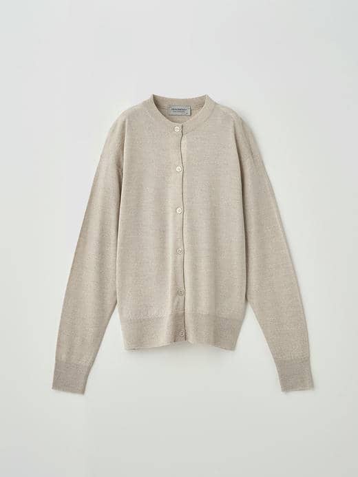 クルーネック長袖ニットカーディガン | A4670 | 30G COMMON FIT 詳細画像 GREY FLEECE 1