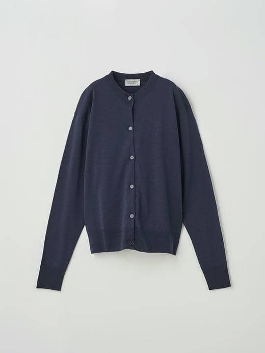 クルーネック長袖ニットカーディガン | A4670 | 30G COMMON FIT 詳細画像 MIDNIGHT 1