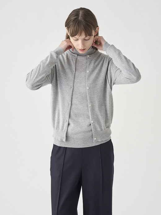 クルーネック長袖ニットカーディガン | A4670 | 30G COMMON FIT 詳細画像 NIMBUS 4