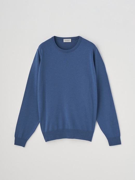クルーネック長袖ニットプルオーバー | A4787 | 24G MODERN FIT 詳細画像 TEAL FIRTH  2