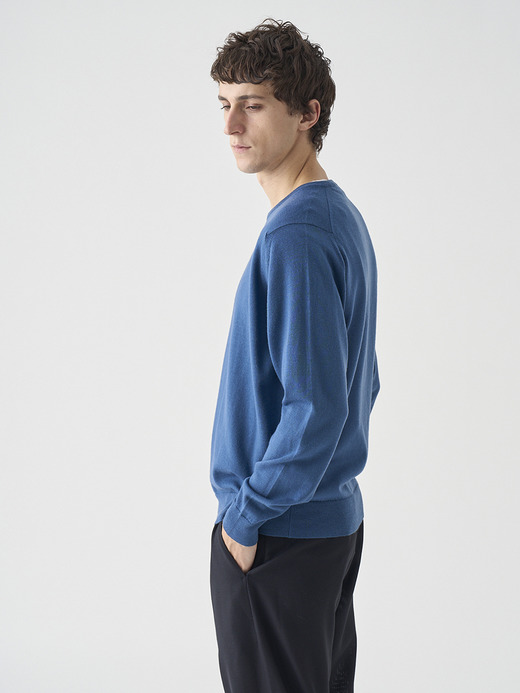 クルーネック長袖ニットプルオーバー | A4787 | 24G MODERN FIT 詳細画像 TEAL FIRTH  6
