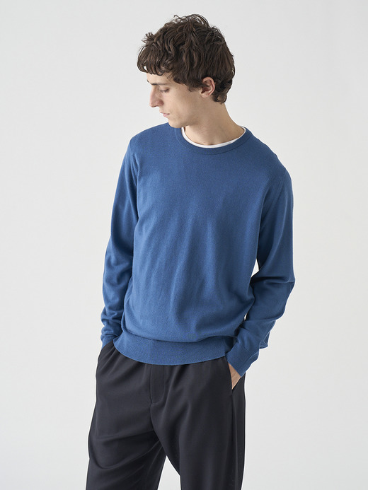 クルーネック長袖ニットプルオーバー | A4787 | 24G MODERN FIT 詳細画像 TEAL FIRTH  7