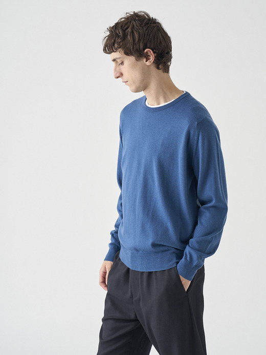クルーネック長袖ニットプルオーバー | A4787 | 24G MODERN FIT 詳細画像 TEAL FIRTH  8