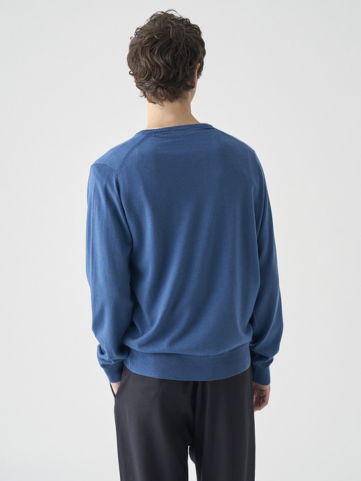 クルーネック長袖ニットプルオーバー | A4787 | 24G MODERN FIT 詳細画像 TEAL FIRTH  9