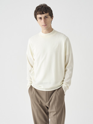 モックネック長袖ニットプルオーバー | A4788 | 24G MODERN FIT