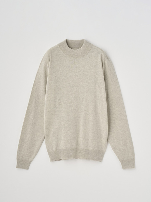 モックネック長袖ニットプルオーバー | A4788 | 24G MODERN FIT 詳細画像 GREY FLEECE 2