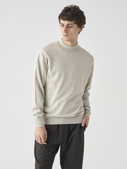 モックネック長袖ニットプルオーバー | A4788 | 24G MODERN FIT 詳細画像 GREY FLEECE 4
