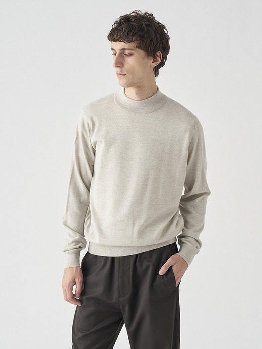 モックネック長袖ニットプルオーバー | A4788 | 24G MODERN FIT 詳細画像 GREY FLEECE 6