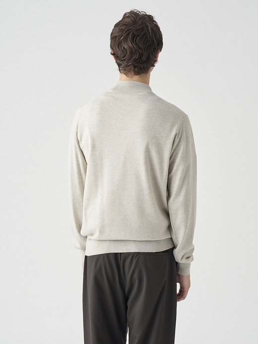 モックネック長袖ニットプルオーバー | A4788 | 24G MODERN FIT 詳細画像 GREY FLEECE 8