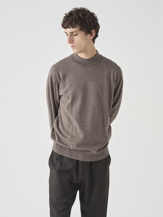 モックネック長袖ニットプルオーバー | A4788 | 24G MODERN FIT 詳細画像 MUSHROOM 3