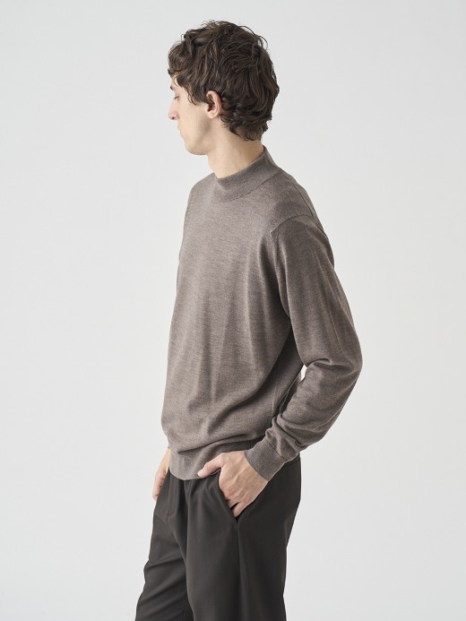 モックネック長袖ニットプルオーバー | A4788 | 24G MODERN FIT 詳細画像 MUSHROOM 5