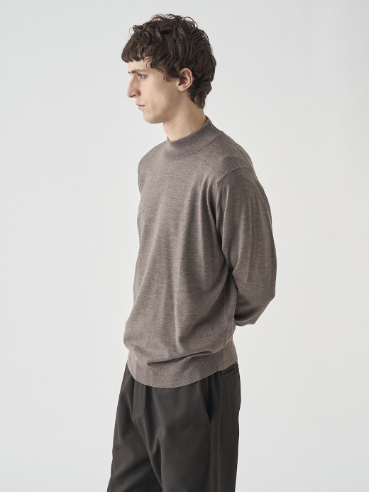 モックネック長袖ニットプルオーバー | A4788 | 24G MODERN FIT 詳細画像 MUSHROOM 6