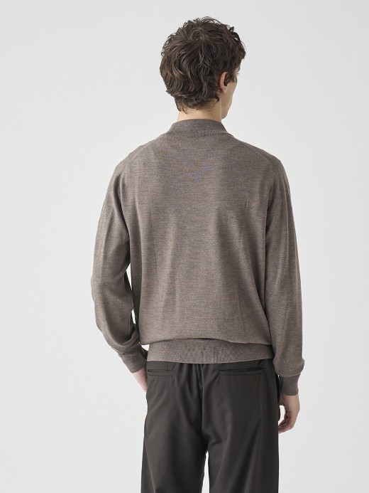 モックネック長袖ニットプルオーバー | A4788 | 24G MODERN FIT 詳細画像 MUSHROOM 7