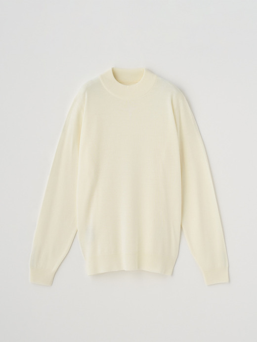 モックネック長袖ニットプルオーバー | A4788 | 24G MODERN FIT 詳細画像 SNOW WHITE 2