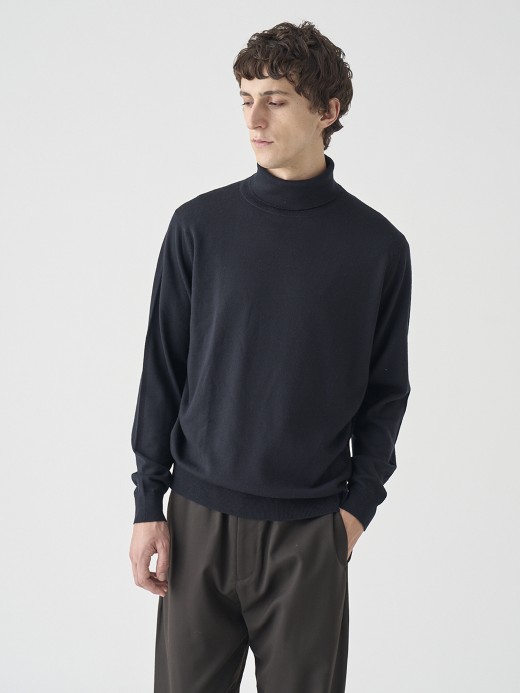 タートルネック長袖ニットプルオーバー | A4789 | 24G MODERN FIT 詳細画像 BLACK 1