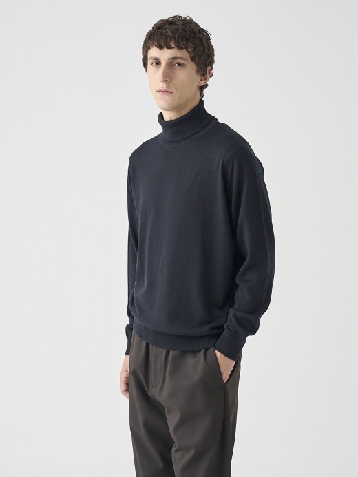 タートルネック長袖ニットプルオーバー | A4789 | 24G MODERN FIT 詳細画像 BLACK 2