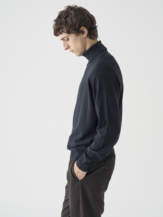 タートルネック長袖ニットプルオーバー | A4789 | 24G MODERN FIT 詳細画像 BLACK 3