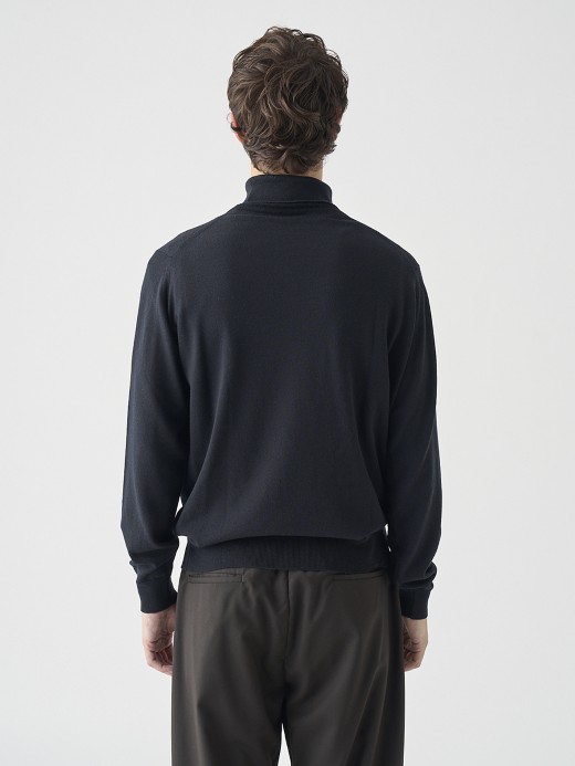タートルネック長袖ニットプルオーバー | A4789 | 24G MODERN FIT 詳細画像 BLACK 5