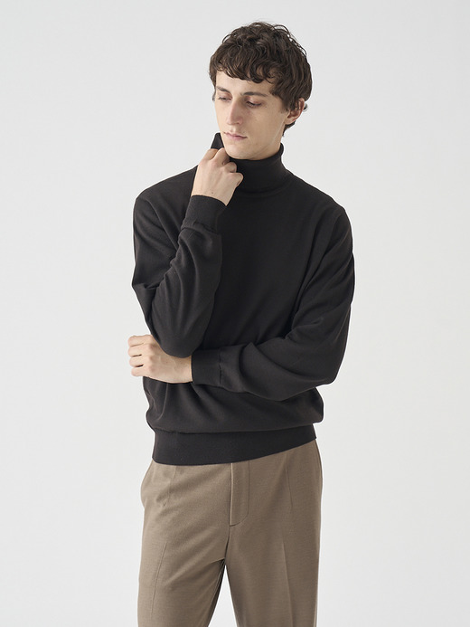 タートルネック長袖ニットプルオーバー | A4789 | 24G MODERN FIT 詳細画像 FAULKNER BROWN 4