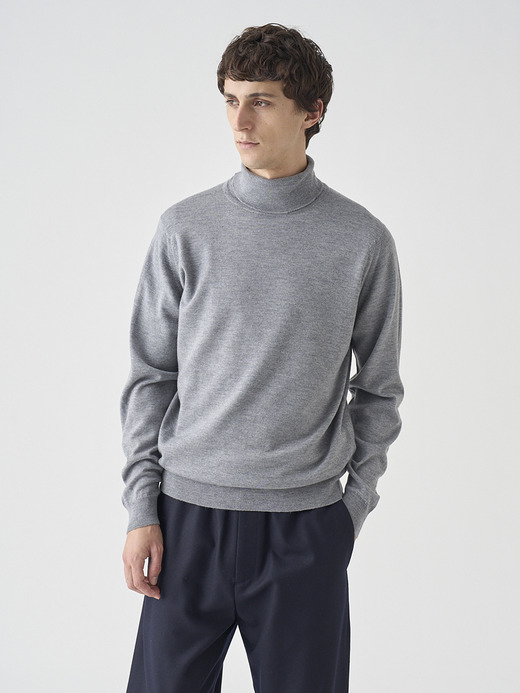 タートルネック長袖ニットプルオーバー | A4789 | 24G MODERN FIT 詳細画像 SILVER 1