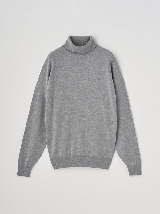 タートルネック長袖ニットプルオーバー | A4789 | 24G MODERN FIT 詳細画像 SILVER 2