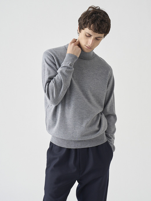 タートルネック長袖ニットプルオーバー | A4789 | 24G MODERN FIT 詳細画像 SILVER 5