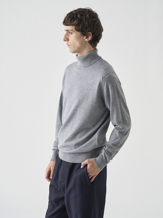 タートルネック長袖ニットプルオーバー | A4789 | 24G MODERN FIT 詳細画像 SILVER 8