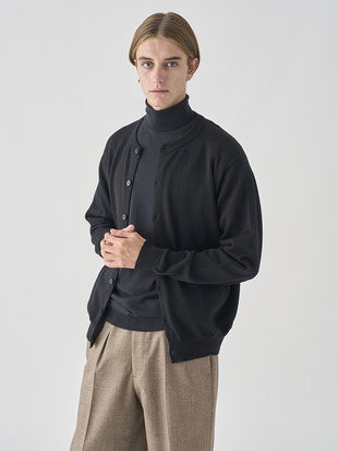 クルーネック長袖ニットカーディガン | A4790 | 24G MODERN FIT