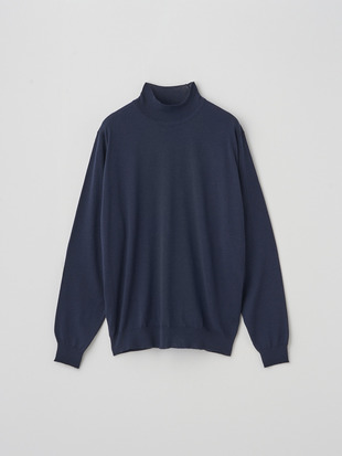 シングルモックネック長袖ニットプルオーバー | A4802 | 30G MODERN FIT