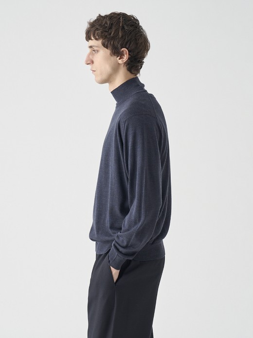シングルモックネック長袖ニットプルオーバー | A4802 | 30G MODERN FIT 詳細画像 HEPBURN SMOKE 5