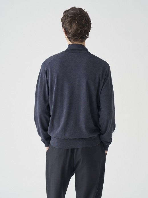 シングルモックネック長袖ニットプルオーバー | A4802 | 30G MODERN FIT 詳細画像 HEPBURN SMOKE 7