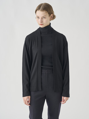 ［UNISEX］ノーカラーボタンレス長袖ニットカーディガン | A4845 | 24G
