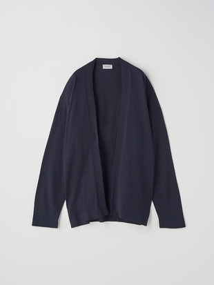 ［UNISEX］ノーカラーボタンレス長袖ニットカーディガン | A4845 | 24G