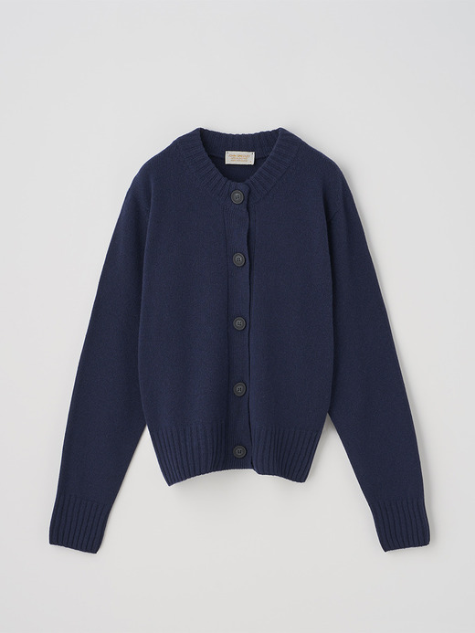 ［Eco Cashmere］カシミヤ混 クルーネック長袖ニットカーディガン | A4894 | 7G 詳細画像 MIDNIGHT 2