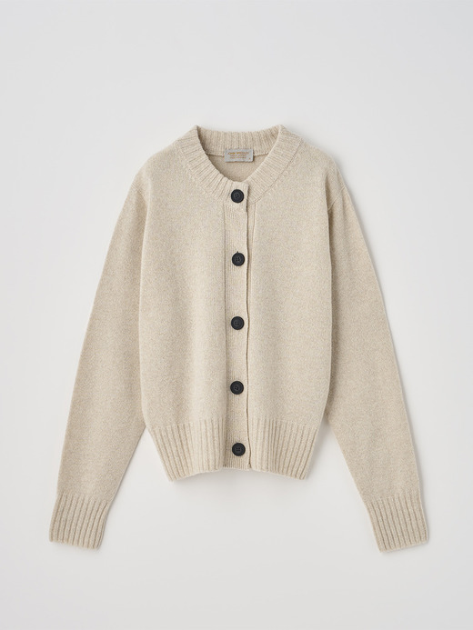 ［Eco Cashmere］カシミヤ混 クルーネック長袖ニットカーディガン | A4894 | 7G 詳細画像 PAMPAS 2