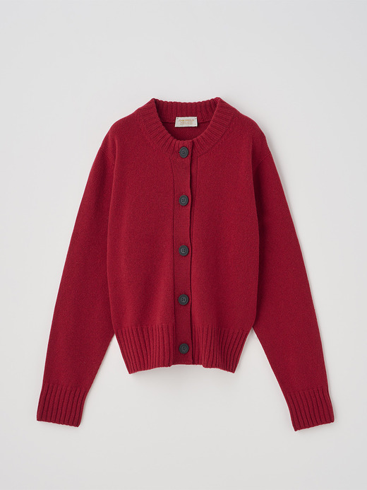 ［Eco Cashmere］カシミヤ混 クルーネック長袖ニットカーディガン | A4894 | 7G 詳細画像 VERMILLION 2