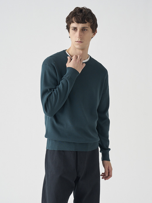 ［Sea Island Cotton］インターロック長袖コットンニットプルオーバー | A4896 | 30G 詳細画像 RAINFOREST 4