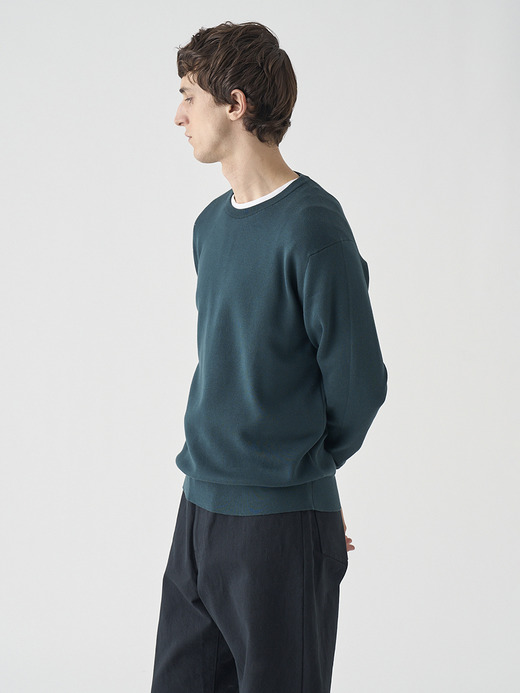 ［Sea Island Cotton］インターロック長袖コットンニットプルオーバー | A4896 | 30G 詳細画像 RAINFOREST 5