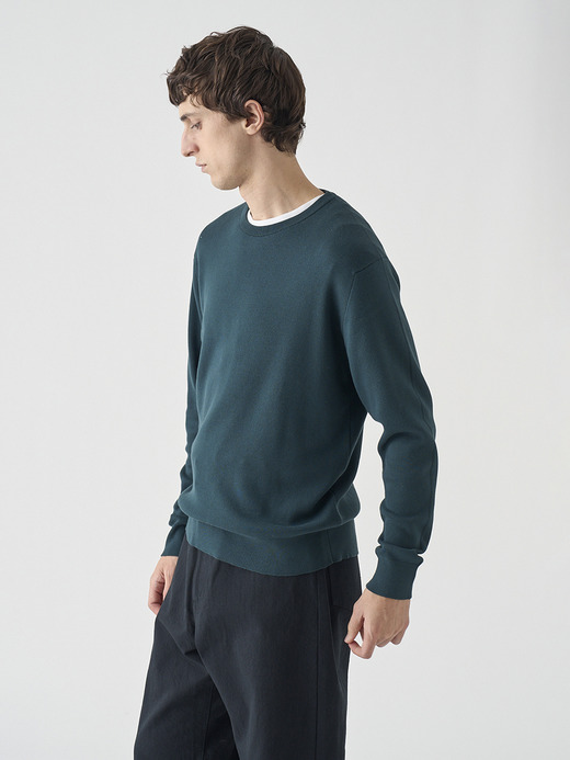 ［Sea Island Cotton］インターロック長袖コットンニットプルオーバー | A4896 | 30G 詳細画像 RAINFOREST 6